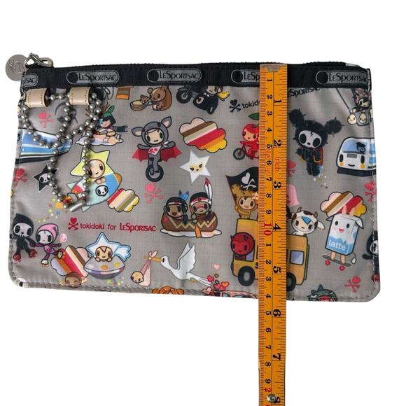 Tokidoki for LeSportsac Caramella Pouch – Retired Trasporto Gray Rare NWOT - Picture 4 of 5